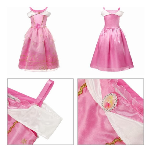 Disfraz Vestido Niña Bella Durmiente Aurora Halloween Navida