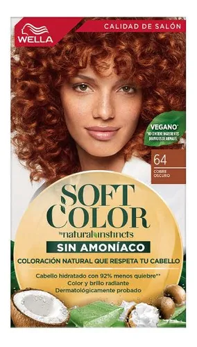 Tinta Wella Soft color Tinte de cabello tono 64 cobre oscuro para cabello