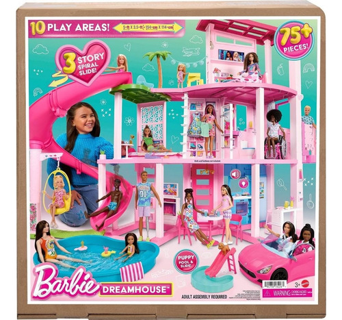 Casa De Muñecas Barbie Nueva Casa De Los Sueños Hmx10 Color 