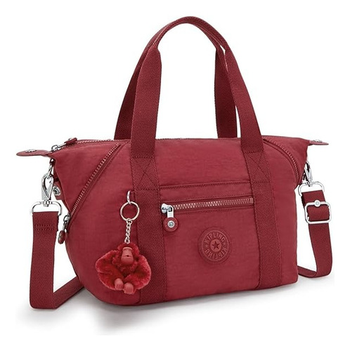 Kipling Art Mini Bolso De Mano Y Crossbody Mujer Original Funky Red Liso Plata Funky Red