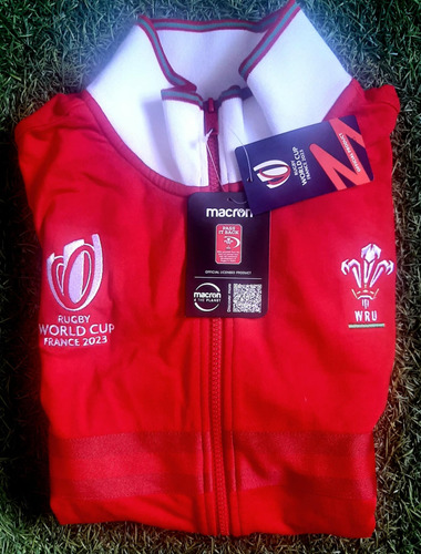 Campera Oficial Gales Rugby Macron Mundial 2023 Talle L