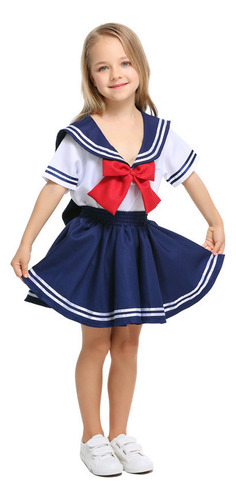 Traje De Marinero Falda For Niña Cosplay Uniforme Japonés