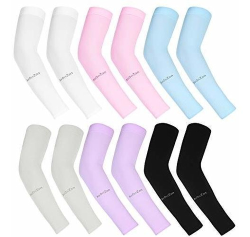 6 Pairs Sun Sleeves For Men Women Uv Protection Cycling Golf