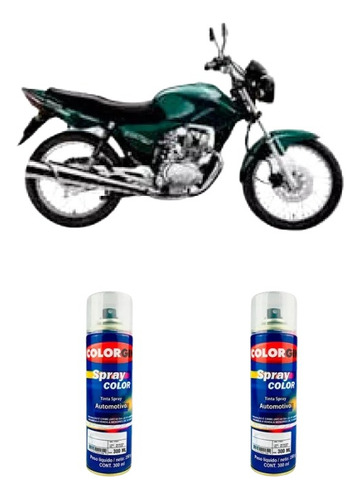 Tinta Spray Automotiva Verde Boituva Honda Motos + Verniz
