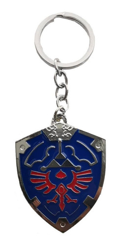 Llavero Modelo  Escudo Zelda  The Legend Of Zelda Azul Link