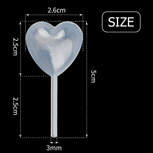 50pcs Clear Heart Shape 4ml Liquid Dropper Pasteur Pipe...