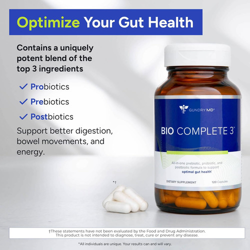 Gundry Md® Bio Complete 3 Probiótico Prebiótico X 60 Cáps