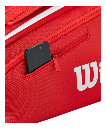 Raquetero Wilson Super Tour 9pk Rojo