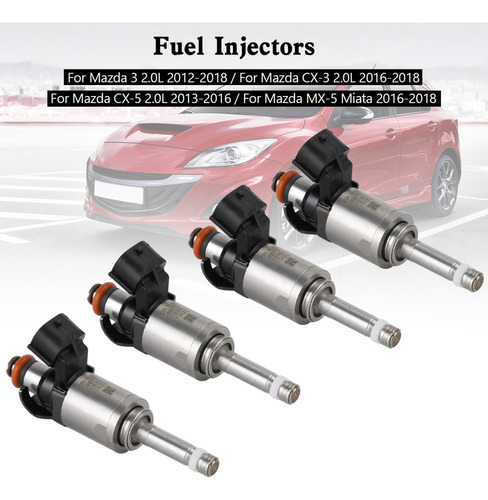 # 4 Inyectores De Combustible Pe01-13-250c Para Mazda 3