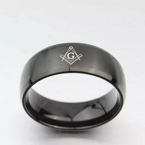 Anillo Simbolo Masón All Black Mod. 2