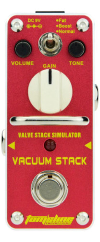 Pedal Guitarra Tom'sline Distorção Vacuum Stack 3 Modos