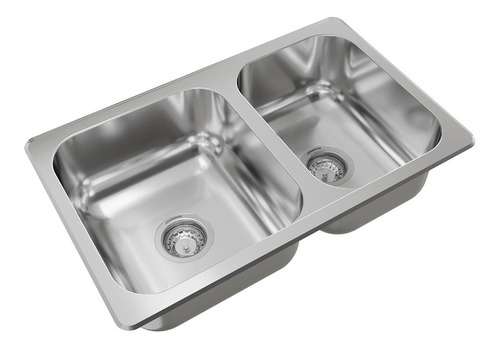 Bacha Doble Cocina Johnson R63/18 F Acero Inox 35 Lts *