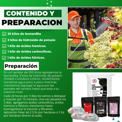 Kit Para Preparar 200l De Ácidos Húmicos Y Fúlvicos Liquidos