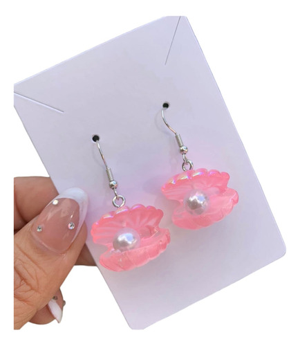 Aretes De Concha Con Perla Moda Coreana Kawaii