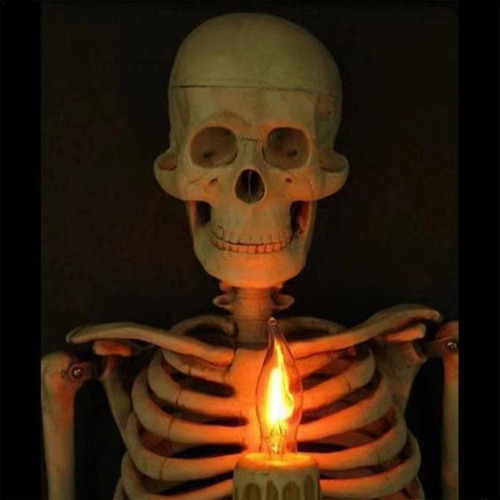 Vela Led Con Calavera De Halloween Candelabros De Halloween