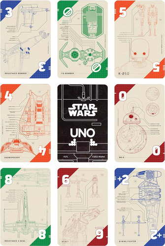 Juego Cartas Uno Star Wars Schematics