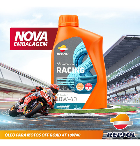 Óleo Repsol 10w40 Motor 4t Off Road Trilha 100% Sintético 1l