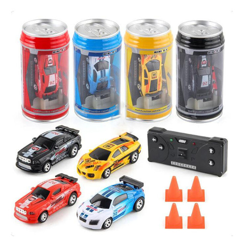 Mini Coche De Carreras 1:58 Coca Can Rc Con Mando A Distanci