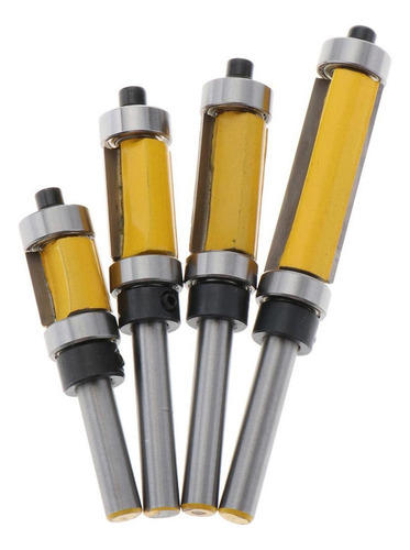Para 4 Brocas De Fresado Raspado Trim, 1/4 «taladro Cojinete
