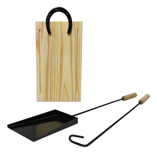 Kit Parrillero Herramientas Tabla Asado Quincho Kit ×3