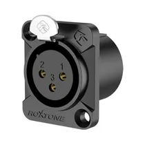 Comprar Conector De Audio Hembra Chasis Xlr 3 Polos Cannon