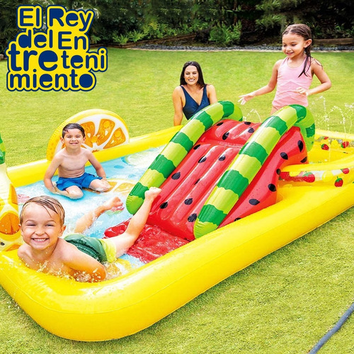Piscina Intex Inflable Centro De Juegos Con Tobogan - El Rey