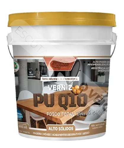 Verniz Fosco 900ml Q10 Wood Wood -  Base De Água Cor Incolor