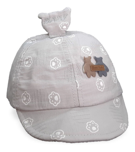 Sombrero Bebe Con Visera Diseño Patitas Estampadas