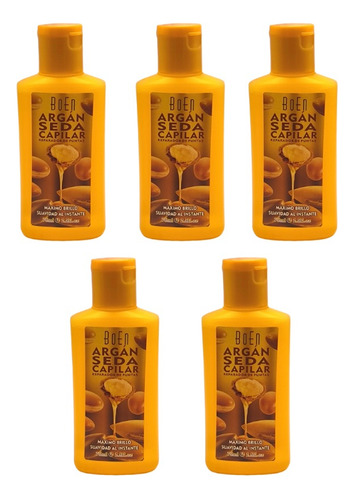 Seda Capilar De Argan Premium Marca Boen 5 Piezas 75 Ml C/u