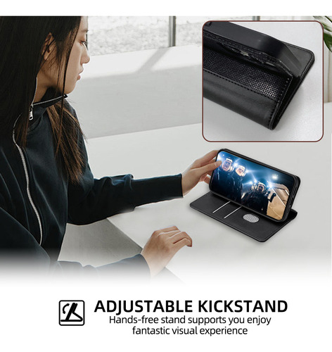 Funda Tipo Cartera Para La Serie Zte, Funda Tipo Libro De Piel Sintética Con Tapa Para Tarjetas Y Funda Delgada Con Función Atril