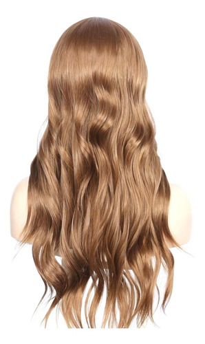Imagen 3 de 4 de ! Peluca 60cm Castaño Claro Color Pelo Liso Natural !!