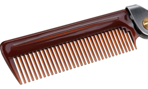 Peine De Barba Plegable De Acero Inoxidable Bolsillo Bigote