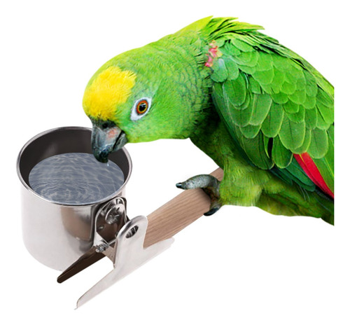 Comedero Para Pájaros Q, De Acero Inoxidable, Para Loros, Wa