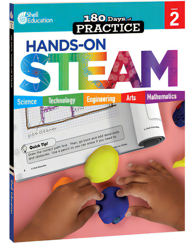 180 Days: Hands-on Steam: Grade 2, De Laughlin, Melissa. Editorial Shell Educ Pub, Tapa Blanda En Inglés