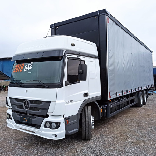 Imagem 2 de 15 de Mb Atego 2430, Truck 6x2, 2019. Sider 10 Metros