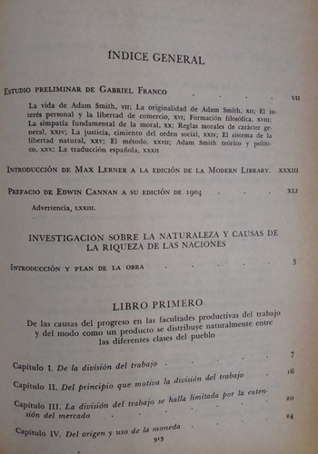 Investigación Sobre La Naturaleza Ycausas Dela Riqueza.smith (Usado)