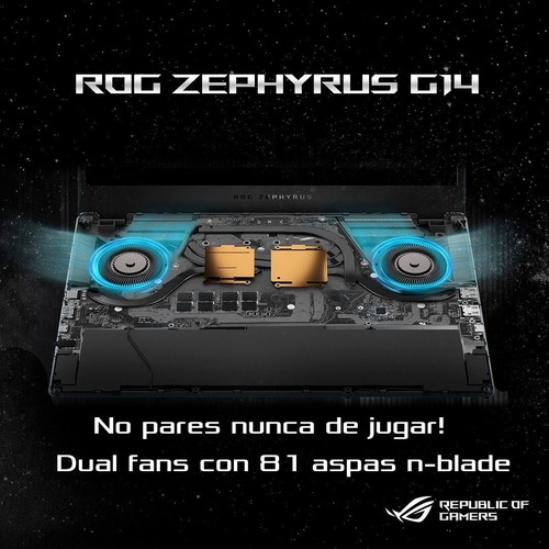 Notebook Gamer Rog Zephyrus G14 Ga401ihr-k2053t R7 512gb 16g Color Pine Grey