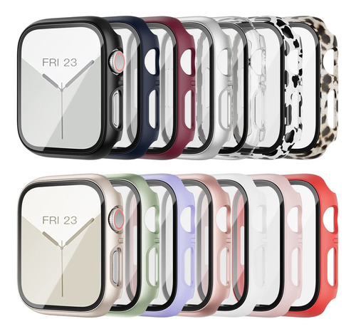 14 Funda Para Apple Watch Protector Pantalla Vidrio Templado