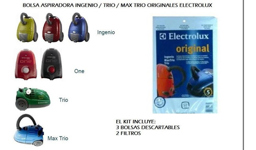 Bolsas Originales Aspiradoras Electrolux Ingenio Trio One X3