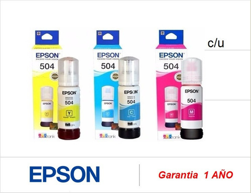 Epson Botella Tinta T504 P/l4150 L4160 C/u Color (sumcomcr)
