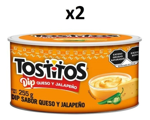 Dip Nachos Tostitos Queso Y Jalapeño 2 Latas De 255gr