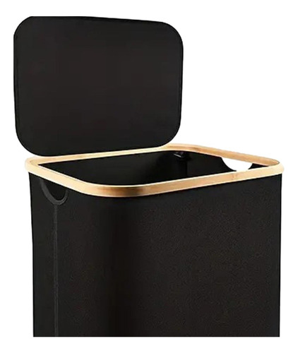 Cesta Elegante Para Almacenamiento De Ropa Sucia Con Negro
