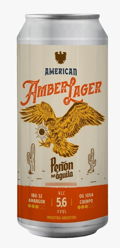 Peñón Del Aguila American Amber Lager - Lata X 473 Ml -