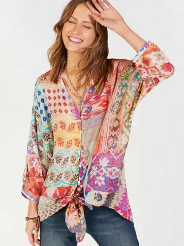 Blusa Nueva Umbrale Estampada S/xs Holgada