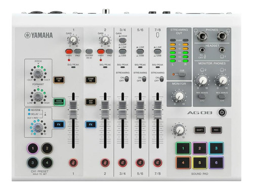 Mixer Interface Usb De 8 Canais Para Mac Yamaha Ag08w
