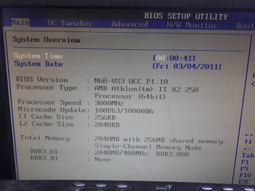 Combo Mother, Micro Y Memoria Asrock N68-vs3 Ucc Amd Azul (Usado)