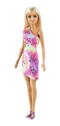 Imagem 3 de 5 de Boneca Basica Barbie Vestido Rosa Tie-dye Ms