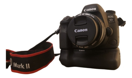  Canon Eos 6d Mark Ii Full Frame + Grip + Lente Canon 50mm