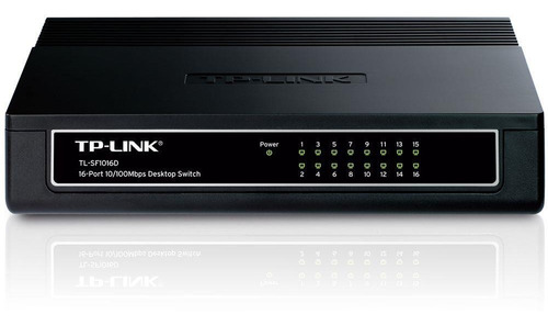 Switch De Mesa Hub 16 Portas Tp-link Tl-sf1016d 10/100 Mbps 