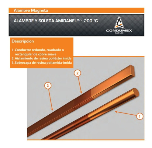 Condumex Alambre Magneto Cobre Calibre 15 - 1 Kilo